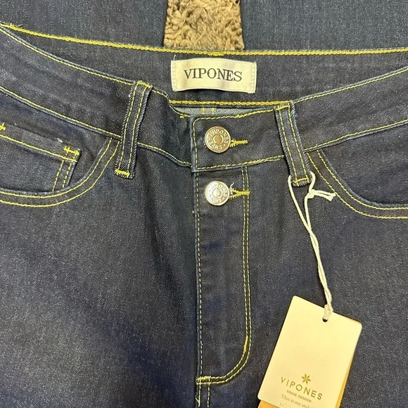 Vipones Womens High Rise Zip Fly Bootcut Denim jeans Blue Size 8 <<206>> - Picture 9 of 11